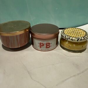 Set of Three Decorative Candles